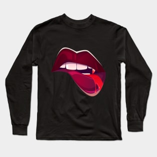 Vampire Lips Long Sleeve T-Shirt